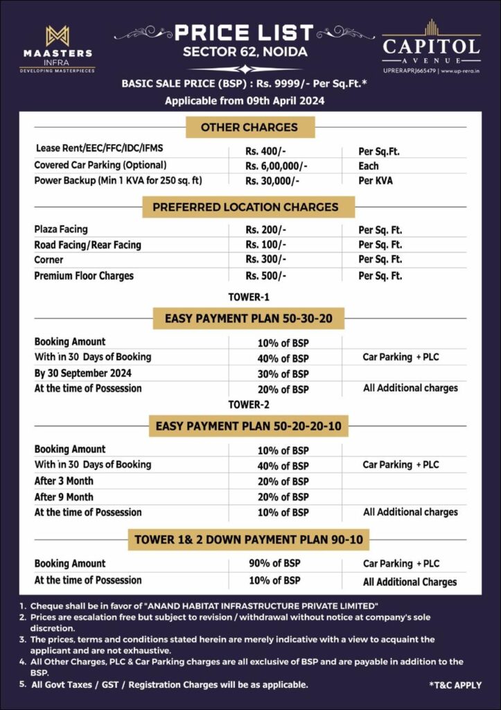 price list